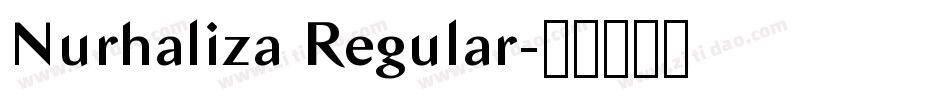 Nurhaliza Regular字体转换
